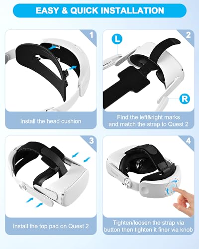 White Button VR Head Strap N466