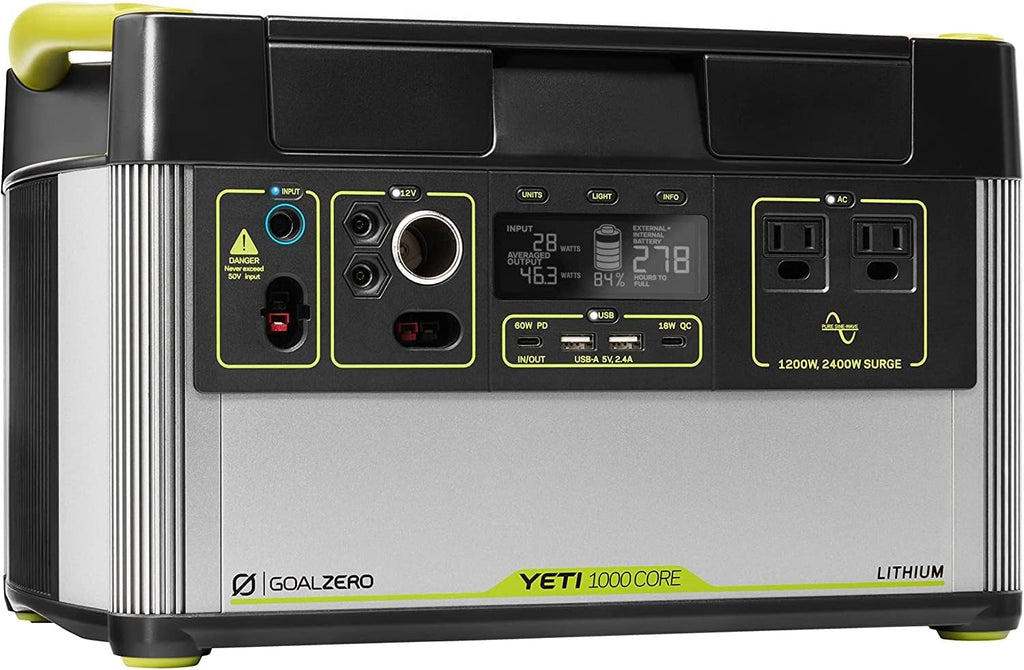 Portable Power Station, 1,000 W, Solar-Powered Generator R688674
