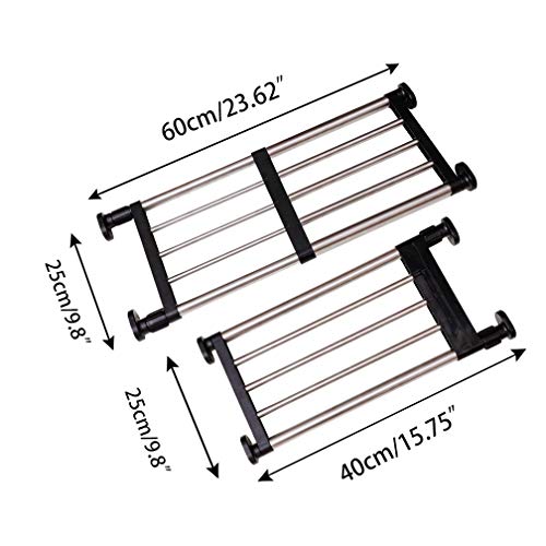 Black Adjustable Metal Shelf Rod V897
