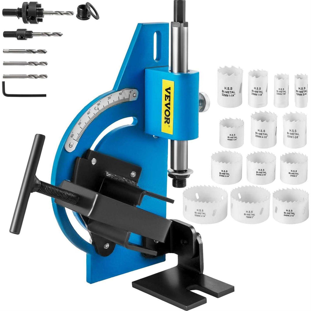 Tube Notcher Kit 60 Degree Pipe Tubing Notcher w Bi-Metal Hole Saw 3/4 Case N139743