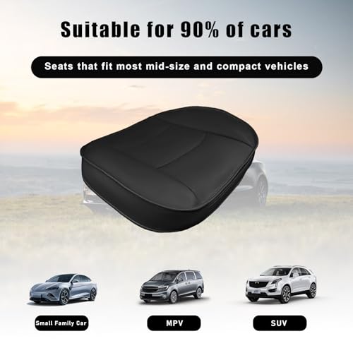 Beige PU Leather Car Seat Bottom Cover J787880