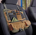 Waxed Nylon Car Front Seat Organizer with Faux Leather Trim (12-pocket) O509745