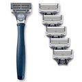 Navy Blue Razor Set with 6 Razor Blades B22949