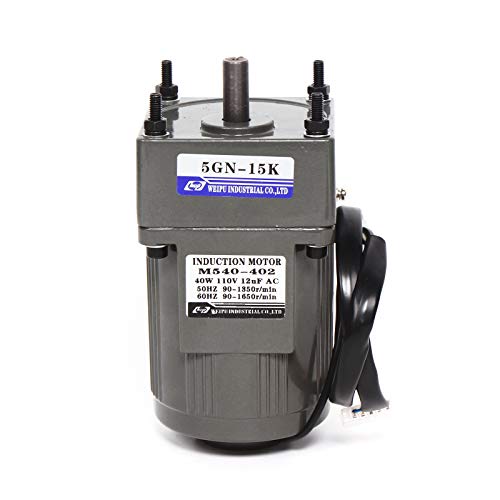 110V AC Single-Phase High Torque Electric Gear Motor with Speed Controller 0-45RPM 120W 30K W1365
