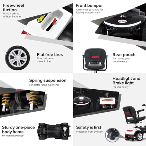 Compact 4 Wheel Electric Mobility Scooter (Black) U97682