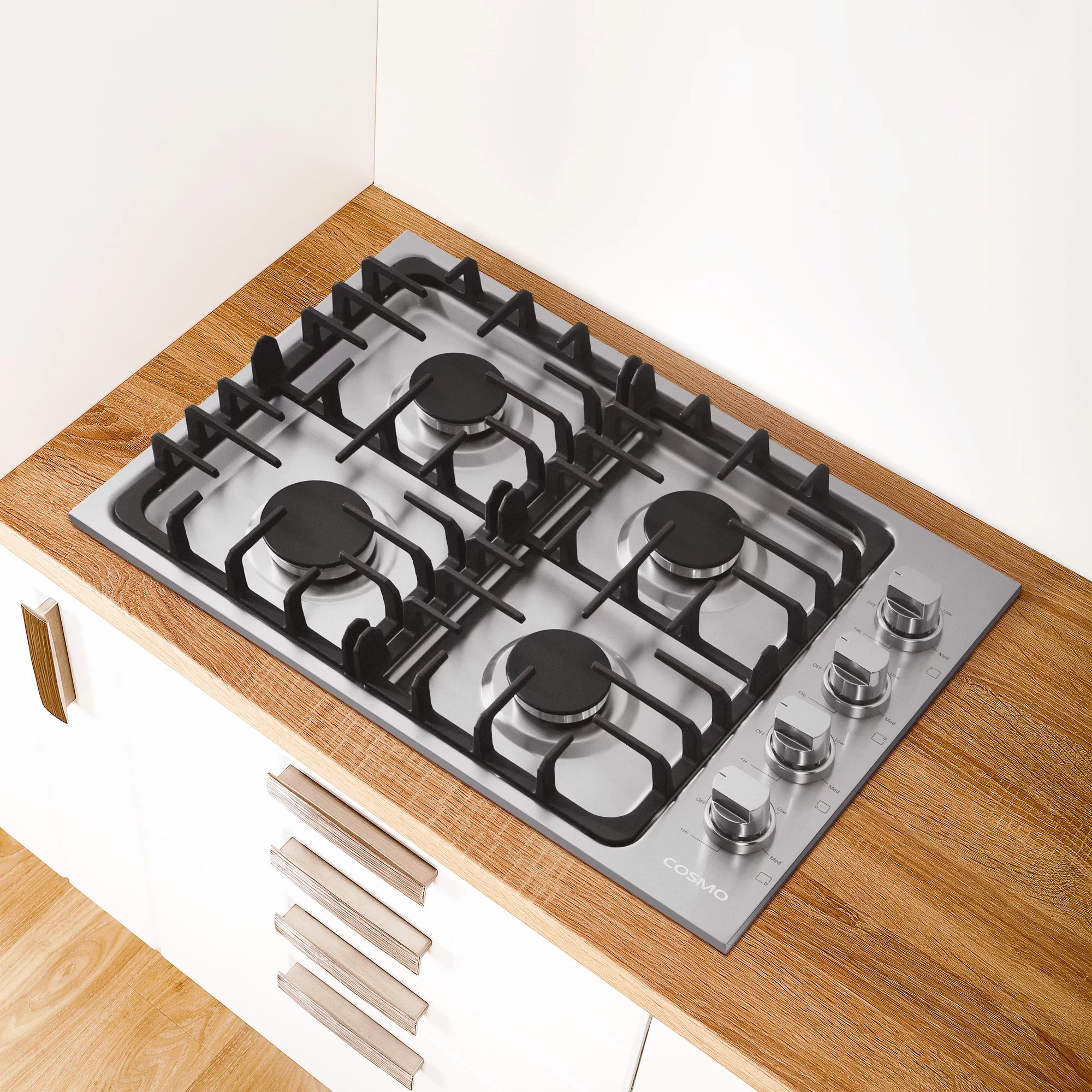 4 Sealed Burners Stainless Steel Gas Cooktop Z6099