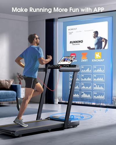 2 in 1 Folding Treadmill, 2.5HP Under Desk Treadmill with Dual LED Display Y968089