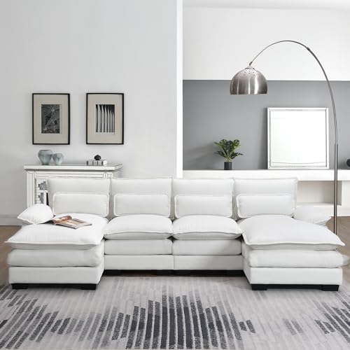 Gray Velvet U Shape Sectional Sofa with 4 Waist Pillows X431162