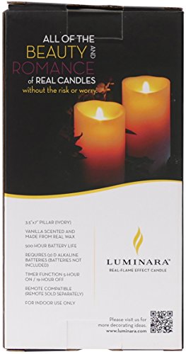 Flameless Candles Set of 3, Ivory, Real Wax R409