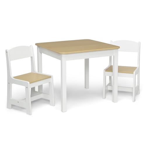 Grey 3 Piece Kids Wood Table and Chair Set D62815