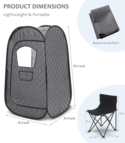 2 Person Sauna Tent with 2 Folding Chairs S64472