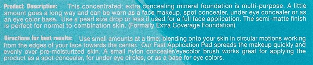 Mineral Foundation Makeup SPF 20 Semi-Matte Finish 15ml F105673