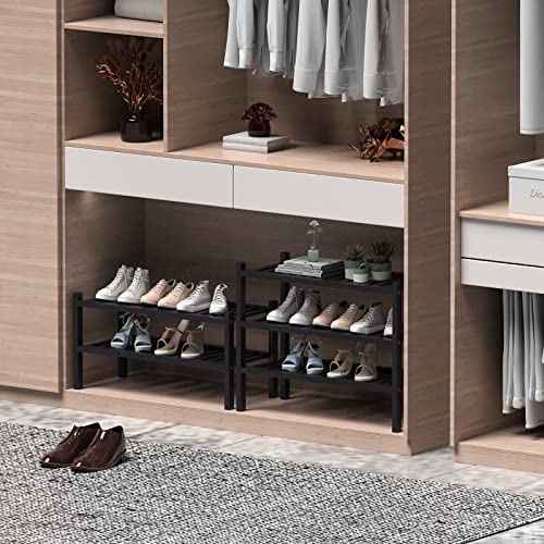 6-Tier Bamboo Shoe Rack (Black) M3447
