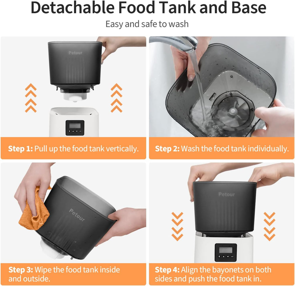 Automatic Cat Feeder with Stainless Steel Bowl B720827
