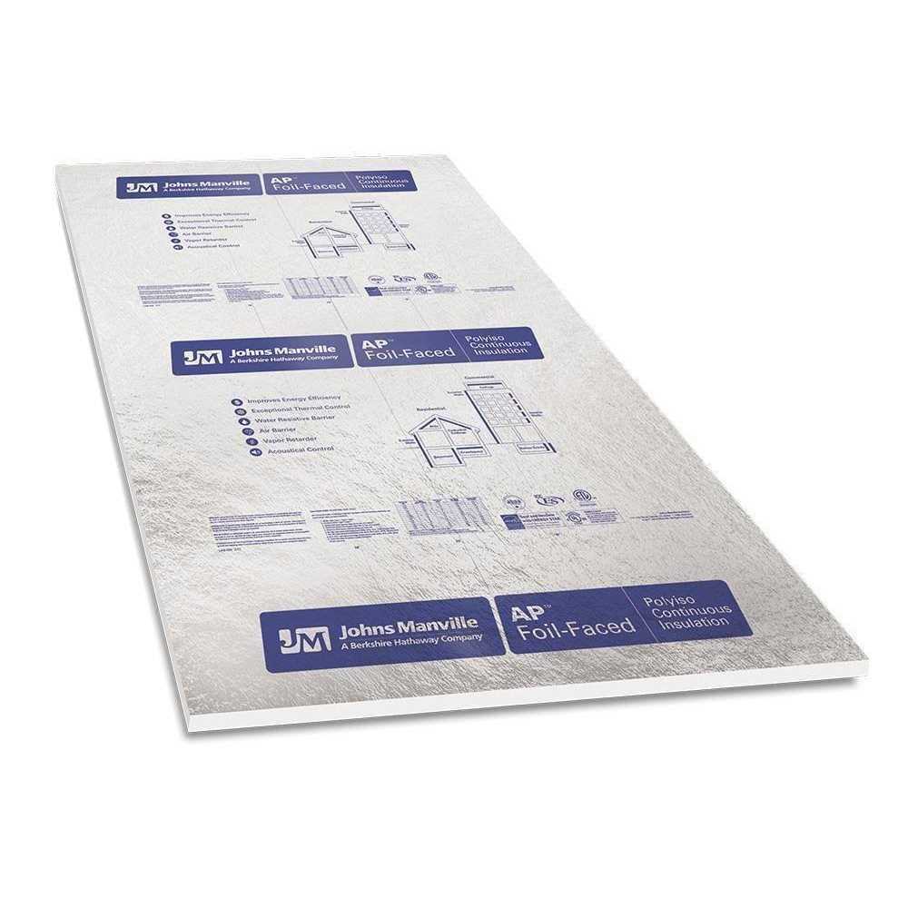 R-6 1-in x 4-ft x 8-ft Foil Faced Polyisocyanurate Board Insulation L3606