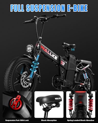 20" Fat Tire Folding Full Suspension Electric Bike P276