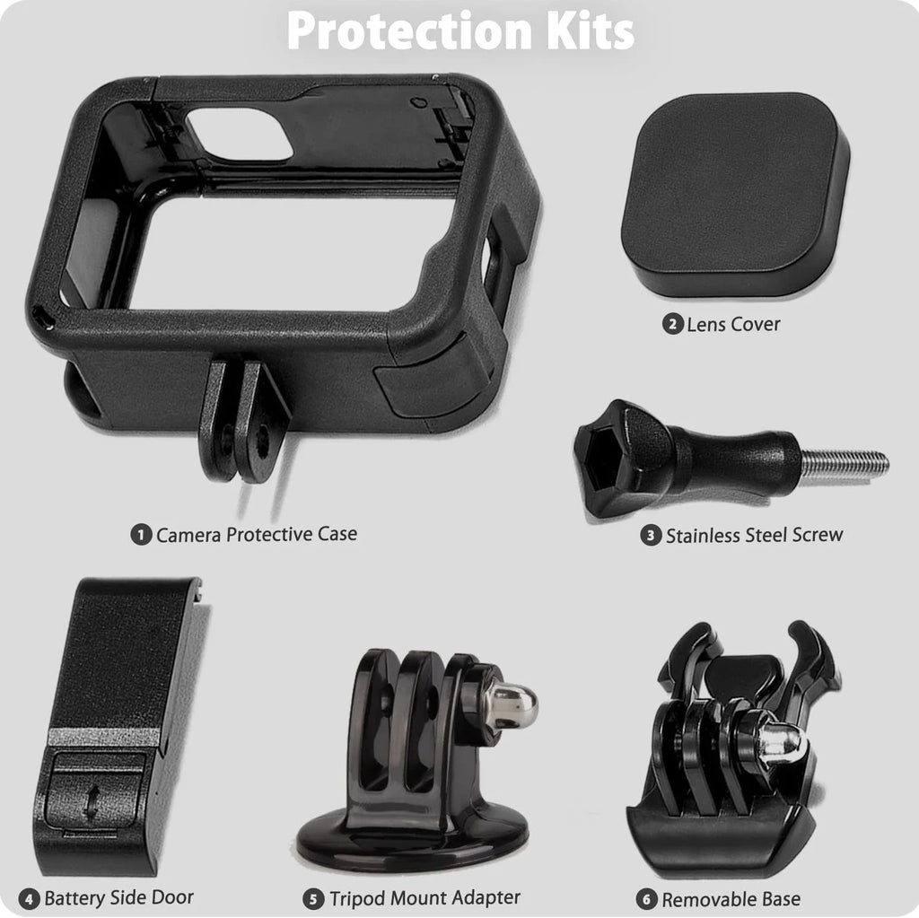 Protective Accessories Kit Frame Mount Housing Case Black A38564