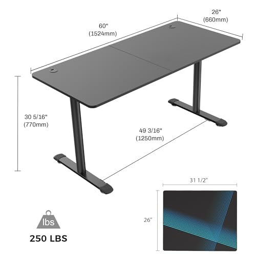 Black 47 Inches Gaming Desk Z449