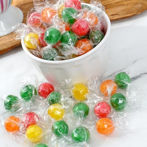 Assorted Sour Candy Balls, 1 Pound Bulk Candy, Individually Wrapped Hard Candy N898993