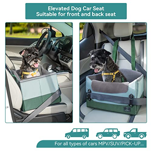 30 Inch Dog Booster Seat with 2 Safety Leashes and Detachable Inner W660
