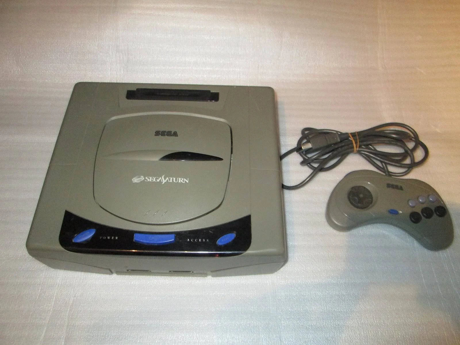 Gray Sega Saturn Console with 2 Controllers L523379
