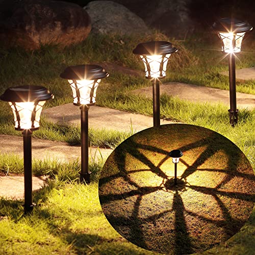 6 Pack Solar Powered Pathway Lights, Warm White B74254