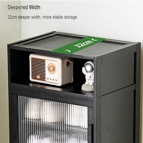 Bamboo Narrow Shoe Storage Cabinet with Doors Z414