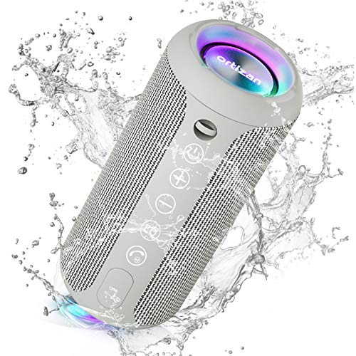 IPX7 Waterproof Bluetooth Speaker with LED Lights, 30H Playtime (Black) B646713