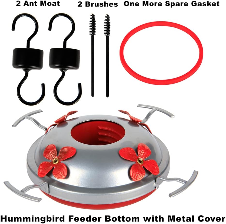 6 Pack Hummingbird Feeder Bottom Replacement Parts Base Set F20687