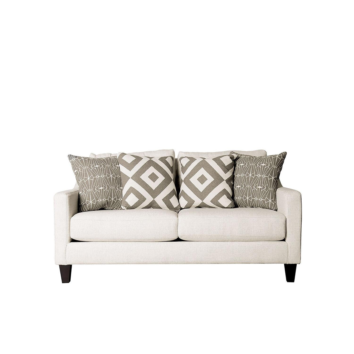 Ivory Fabric Living Room Set 3pcs L185383