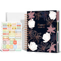 18 Month Weekly & Monthly Planner Spiral Bound Hard Cover with Stickers & Gift Box C579