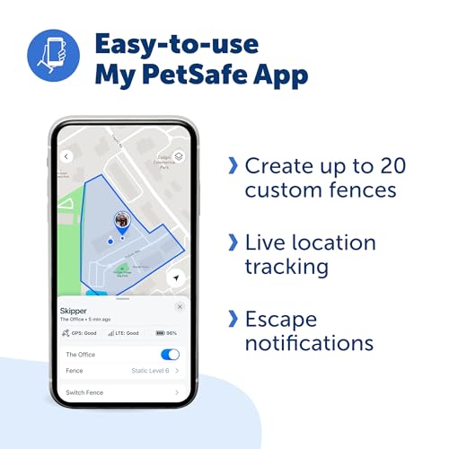 GPS Dog Collar with App, Waterproof Rechargeable (Blue, Grey) Y2567