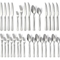 24-Piece Stainless Steel Flatware Set with Steak Knives Service for 4 B438
