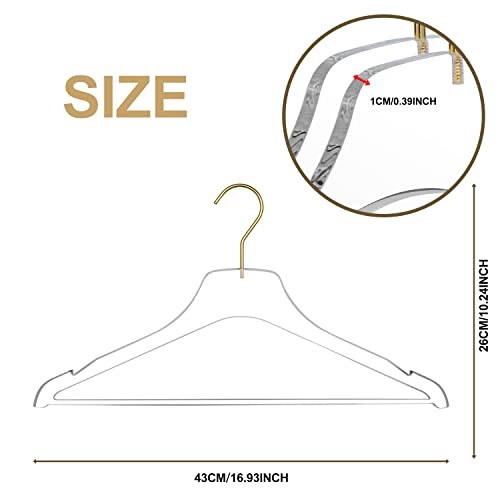 5-Pack Clear Acrylic Hangers with Gold Hooks C949