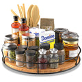 Carbonized Black 14inch Pine Wood Lazy Susan Turntable Organizer G261409