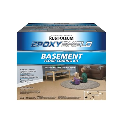 Gray Satin Epoxy Floor Coating Kit, Gallon C519101