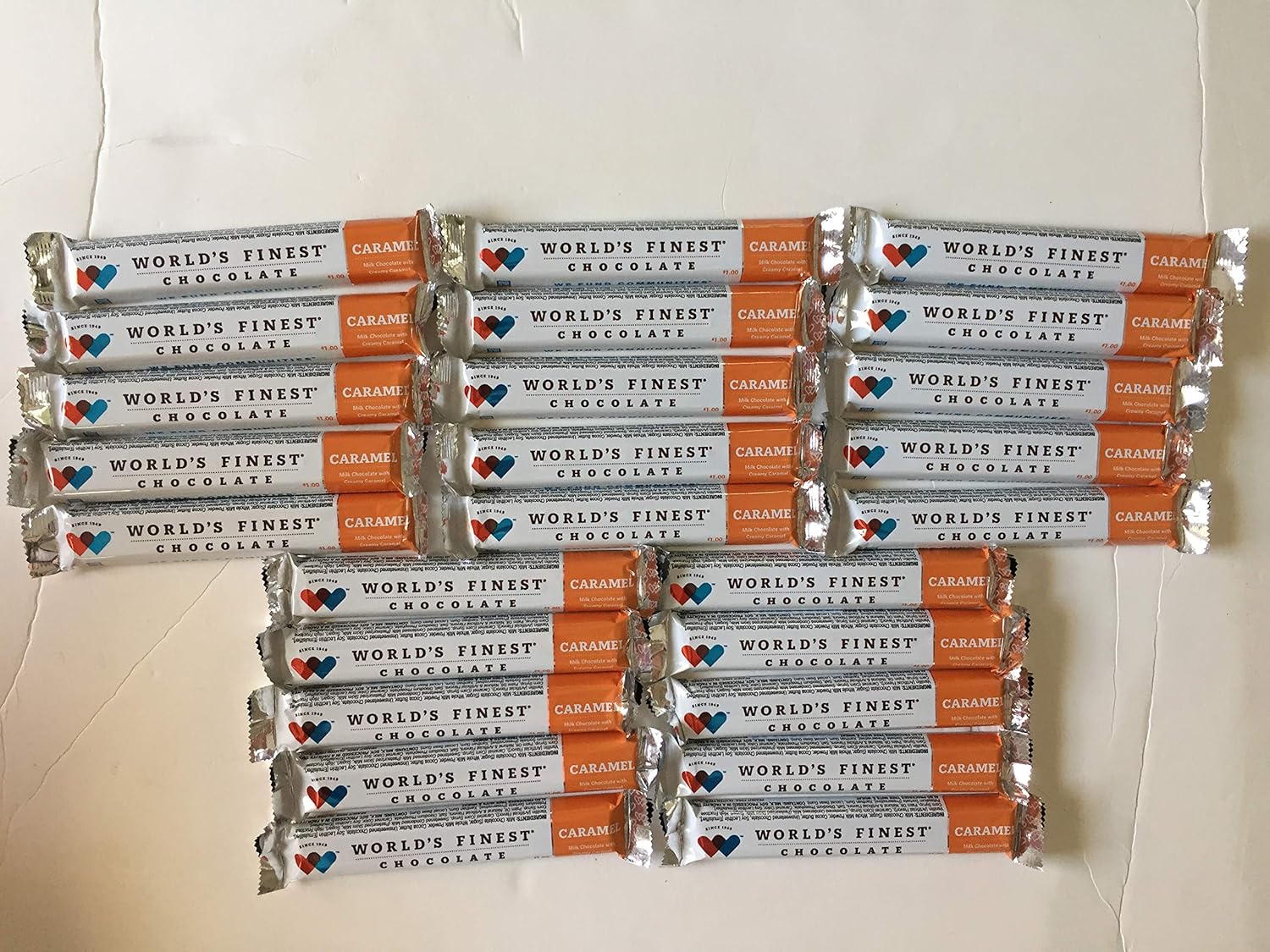 25 Bars Milk Chocolate With Caramel H71930