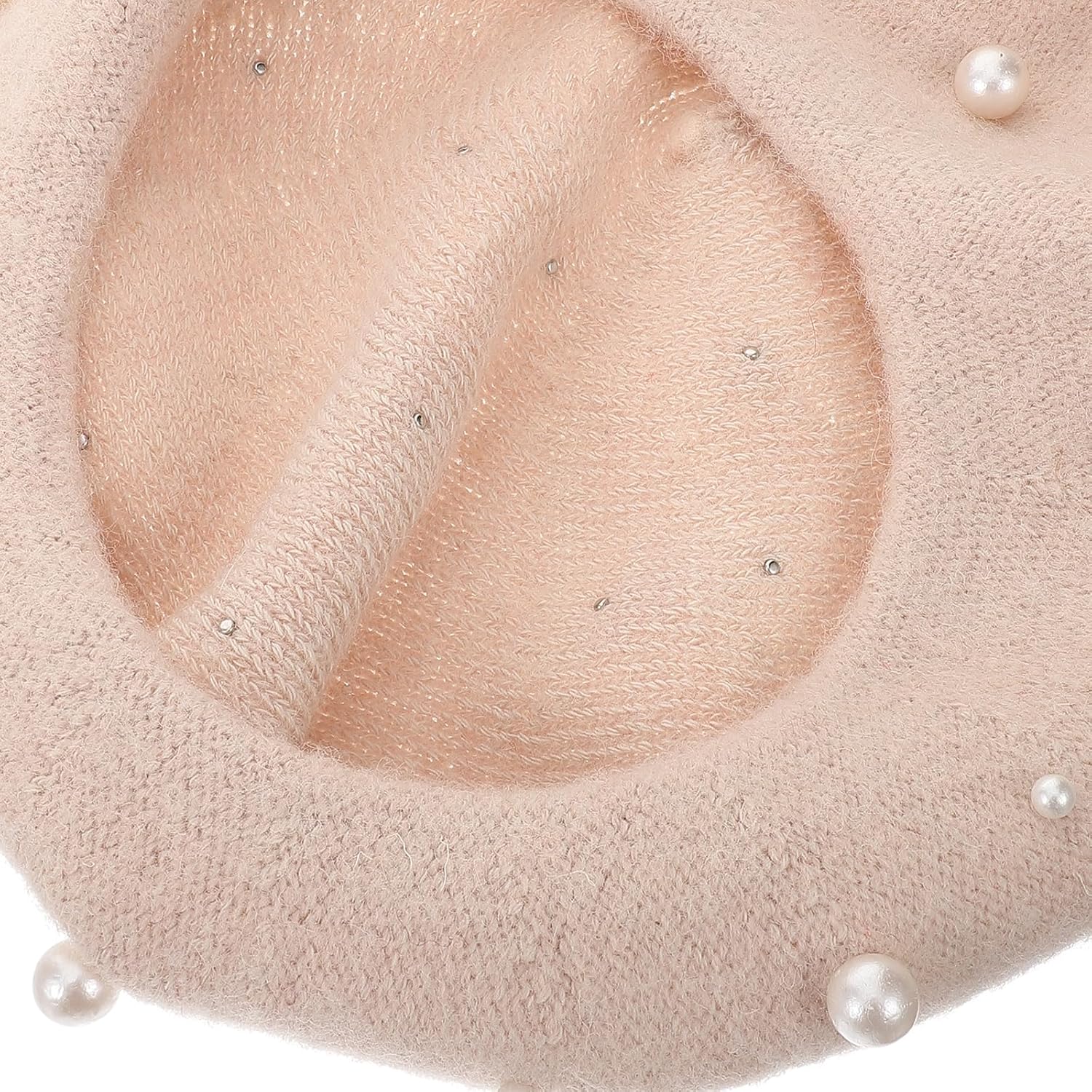 Beige Cashmere Wool Beret Q9643