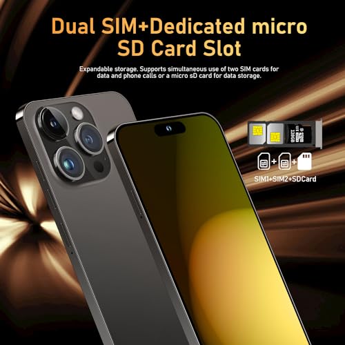15 ProMax Smartphone, 6+256GB Unlocked, Android 13.0, 48+108MP Zoom Camera, Build-in Pen, 6800mAh, Dual SIM, 6.7" HD Screen, 5G/4G Phone (White) M3344