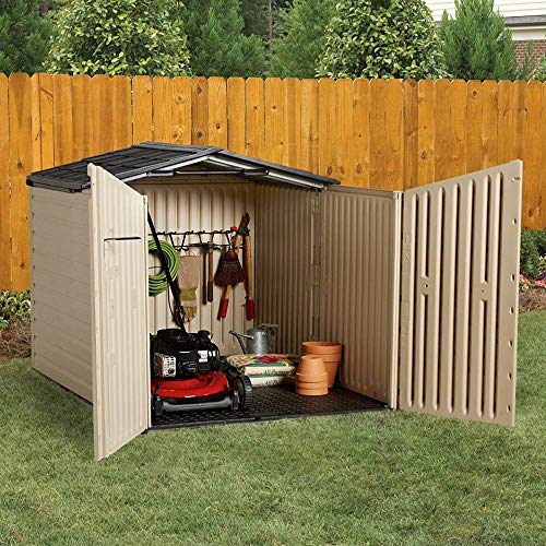 Beige/Brown 5 x 6.5 Ft Resin Outdoor Storage Shed L977