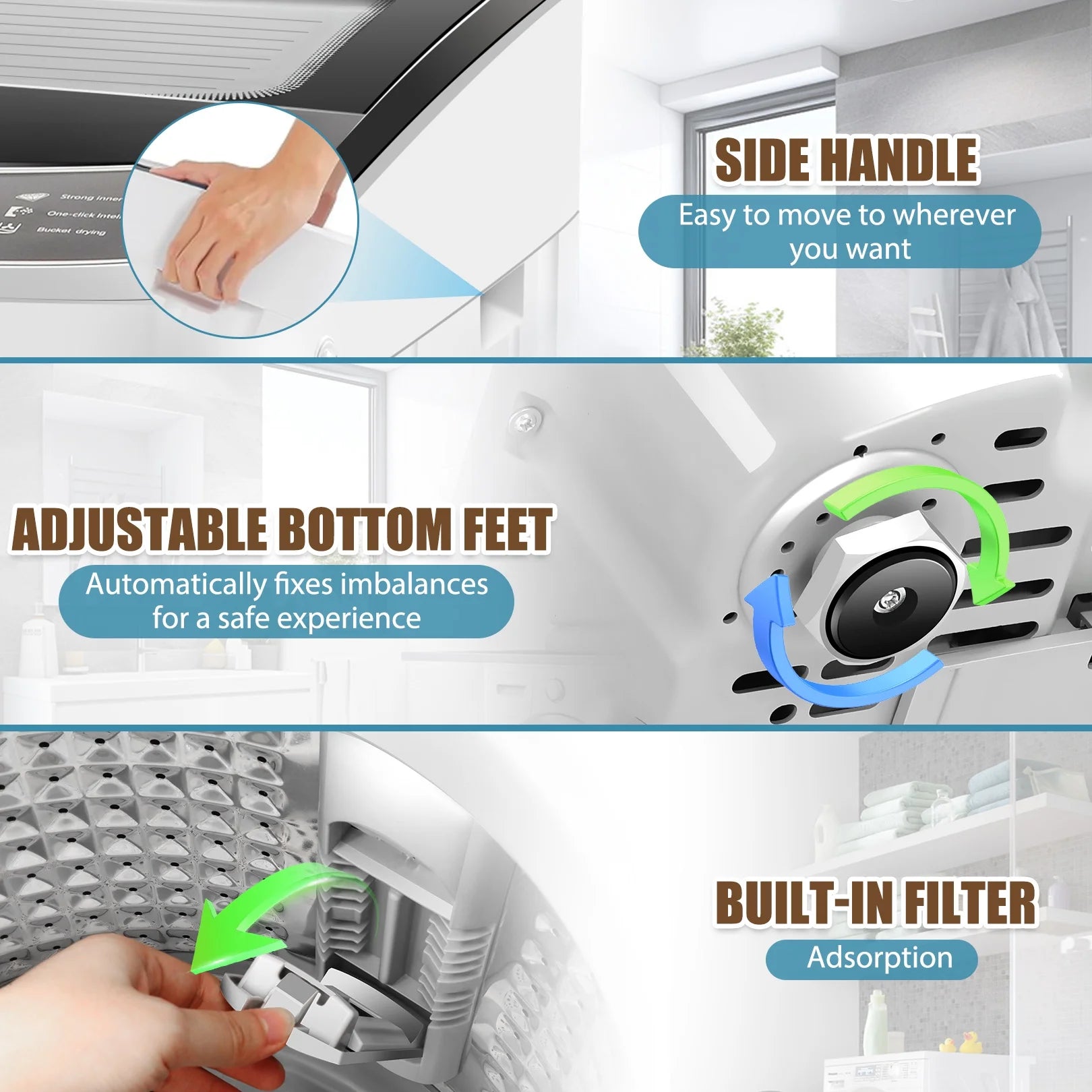 17.8 lbs Fully Automatic Compact Washer and Dryer Combo with Glass Top K162