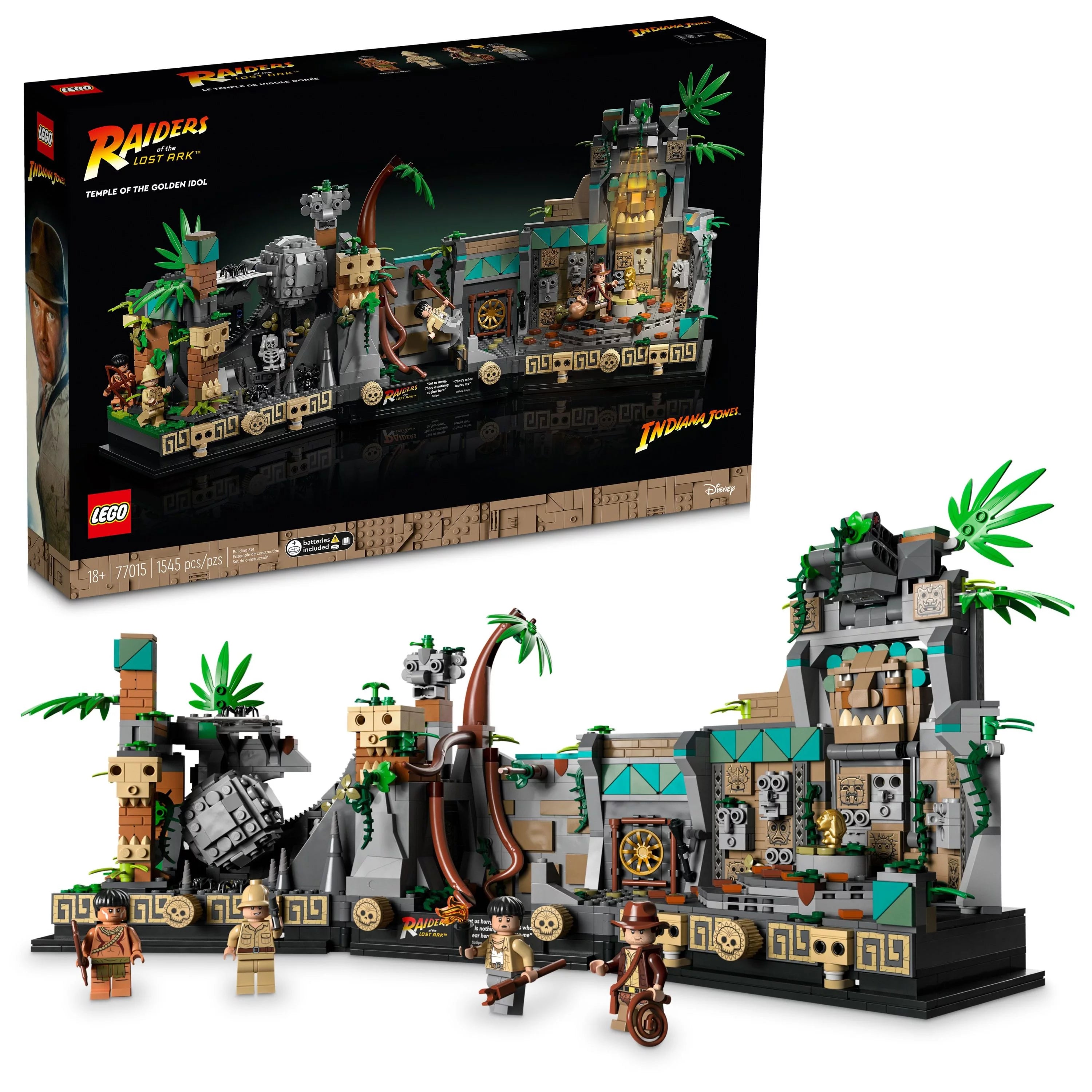 LEGO Indiana Jones Temple of the Golden Idol 77015 Building Project, includes 4 minifigures X587