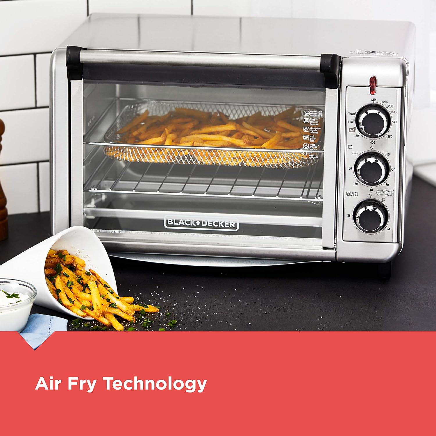 6-Slice Air Fry Toaster Oven, Stainless Steel Y953