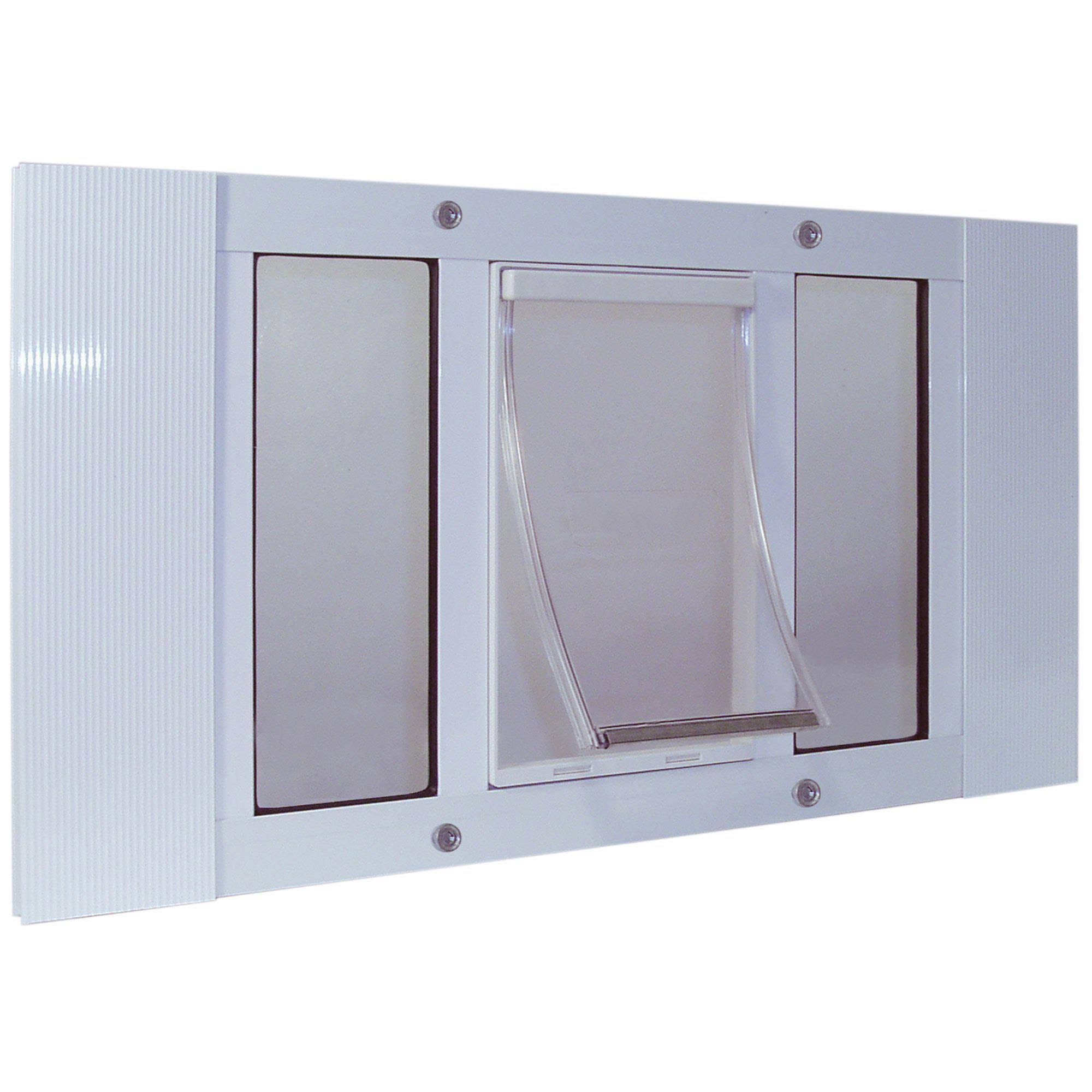 Aluminum Sash Window Pet Door Extra Large White A68499