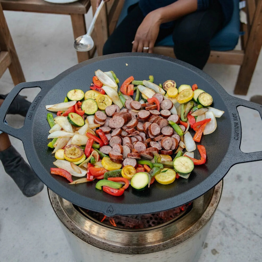 Large Cast Iron Wok Top, 18", 2.5" Depth B231