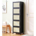 Bamboo Narrow Shoe Storage Cabinet with Doors Z414