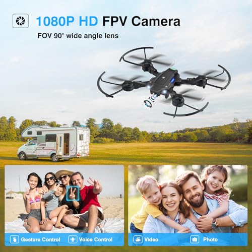 1080P Camera FPV Foldable Drone with 2 Batteries H99132
