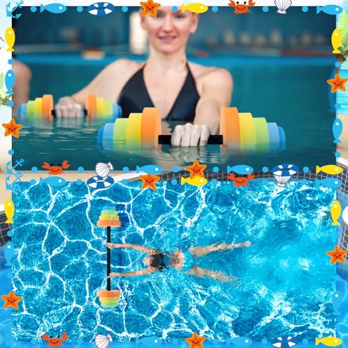 Adjustable Aquatic Exercise Dumbbells with 4 EVA Foam B529