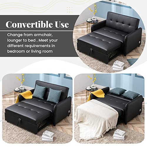 Brown Pull-Out Sofa Bed D43461