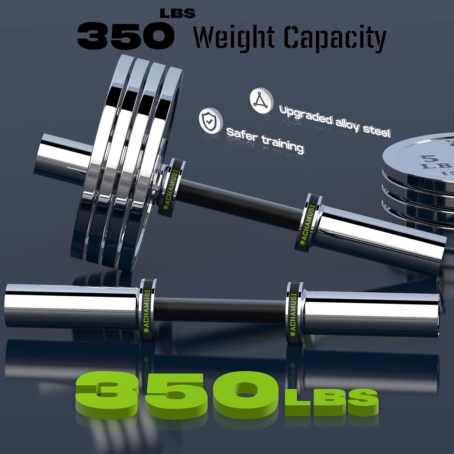 16" Loadable Dumbbell Bar Pair for 2” Weight Plates G216